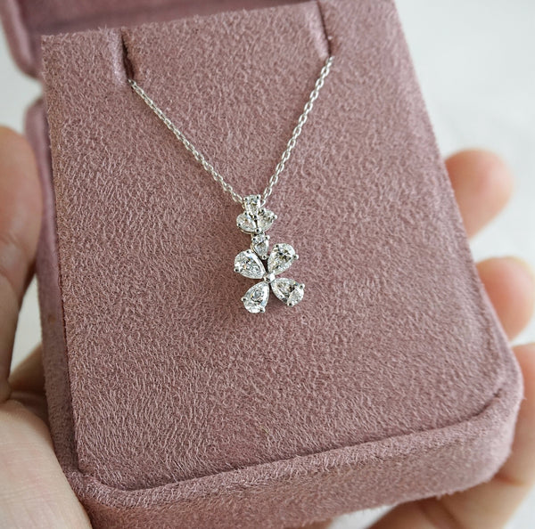 Diamond Flower Pendant