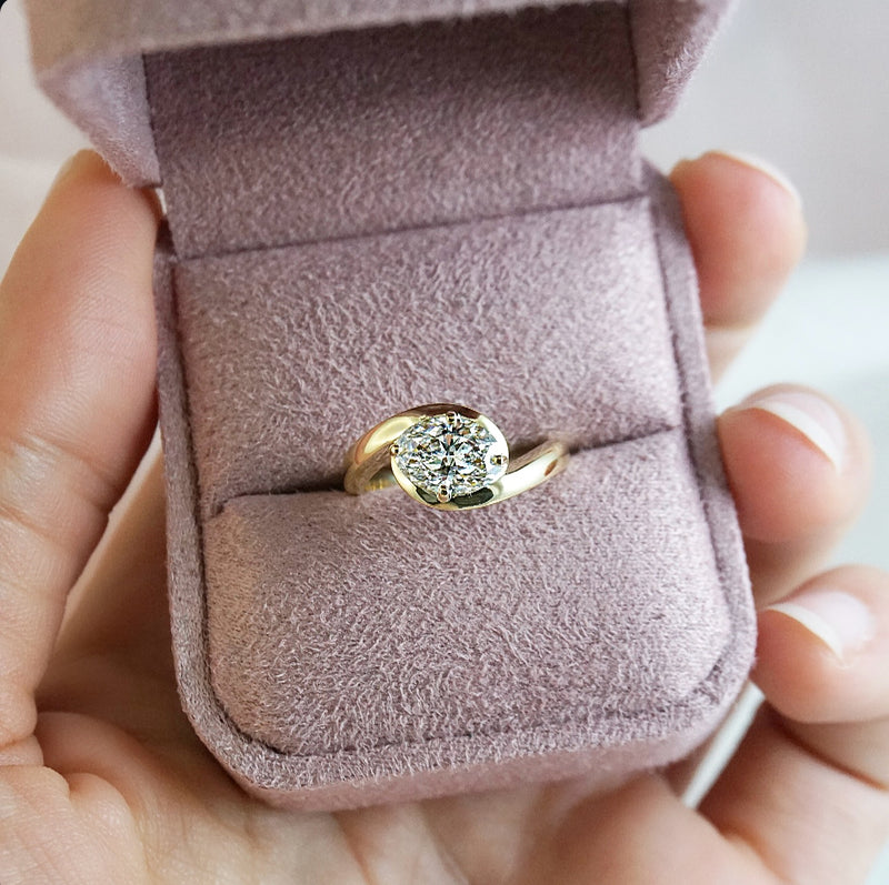 'Ophelia' Solitaire Oval Diamond Ring