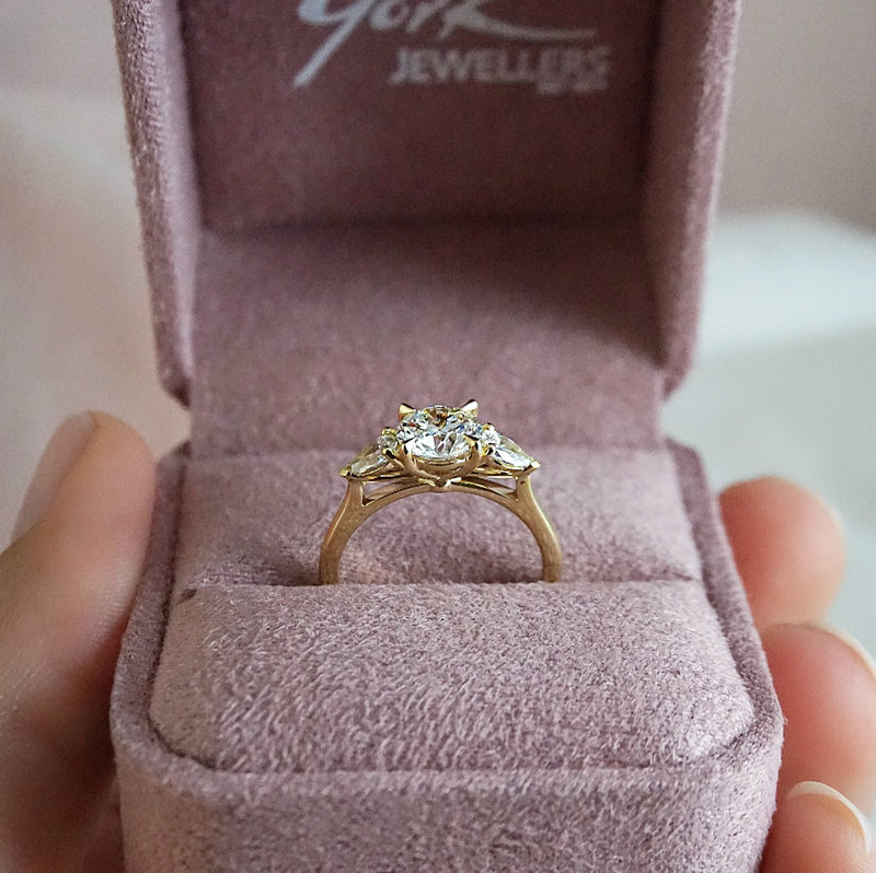 18ct Yellow Gold Trilogy Diamond Ring