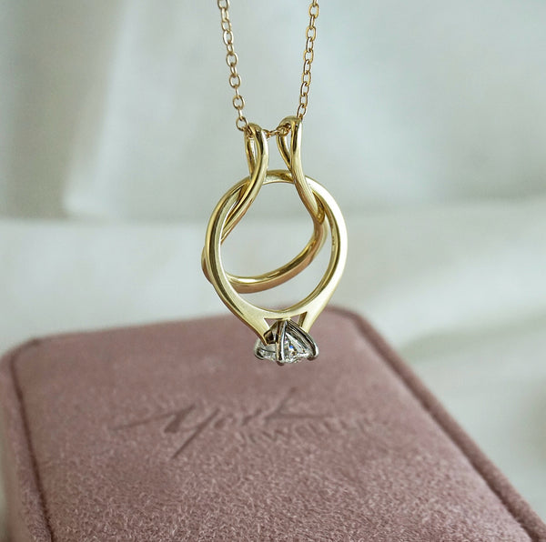 Ring Holder Pendant in Yellow Gold