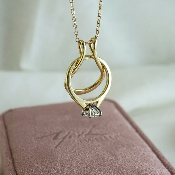 Gold Ring Holder Necklace Wedding Ring On A Necklace Ring Holder