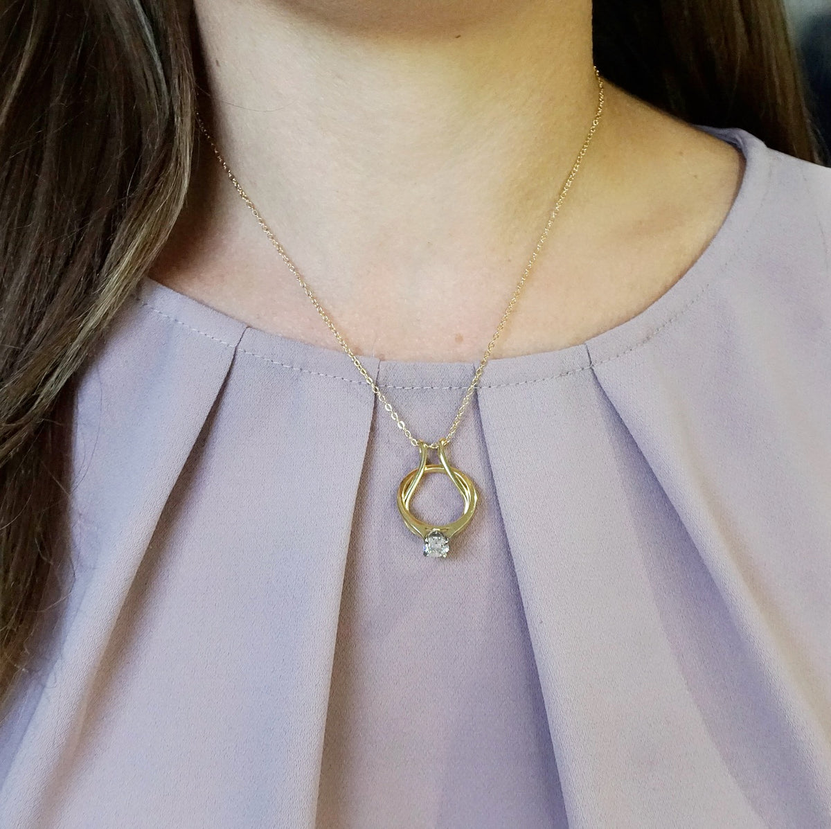 Ring Holder Pendant in Yellow Gold – York Jewellers AU