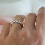 Oval Shaped Diamond Claw Set Wedding Ring