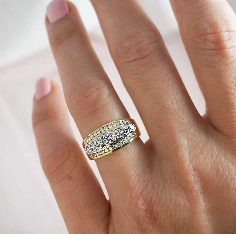 Bezel Set Diamond Dress Ring