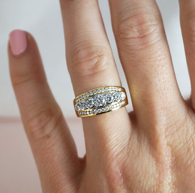 Bezel Set Diamond Dress Ring