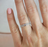 Pink Diamond & Diamond Flower Dress Ring