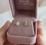 Crystal Opal, Amethyst & Peridot Stud Earrings