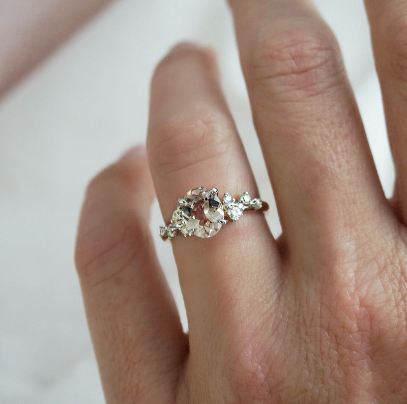 Rose Gold, Morganite & Diamond Dress Ring