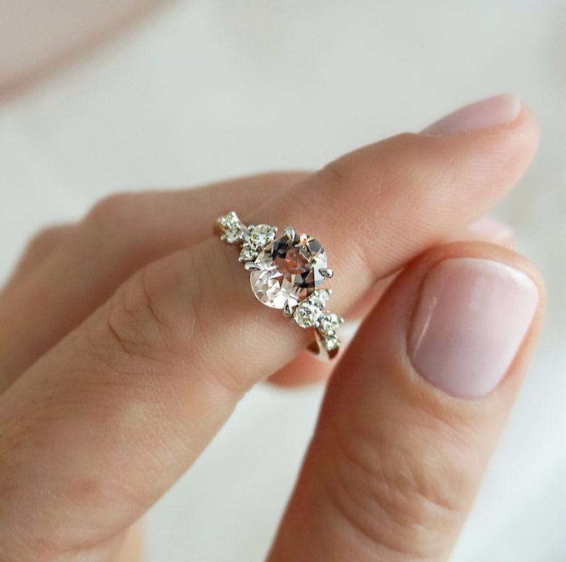 Rose Gold, Morganite & Diamond Dress Ring