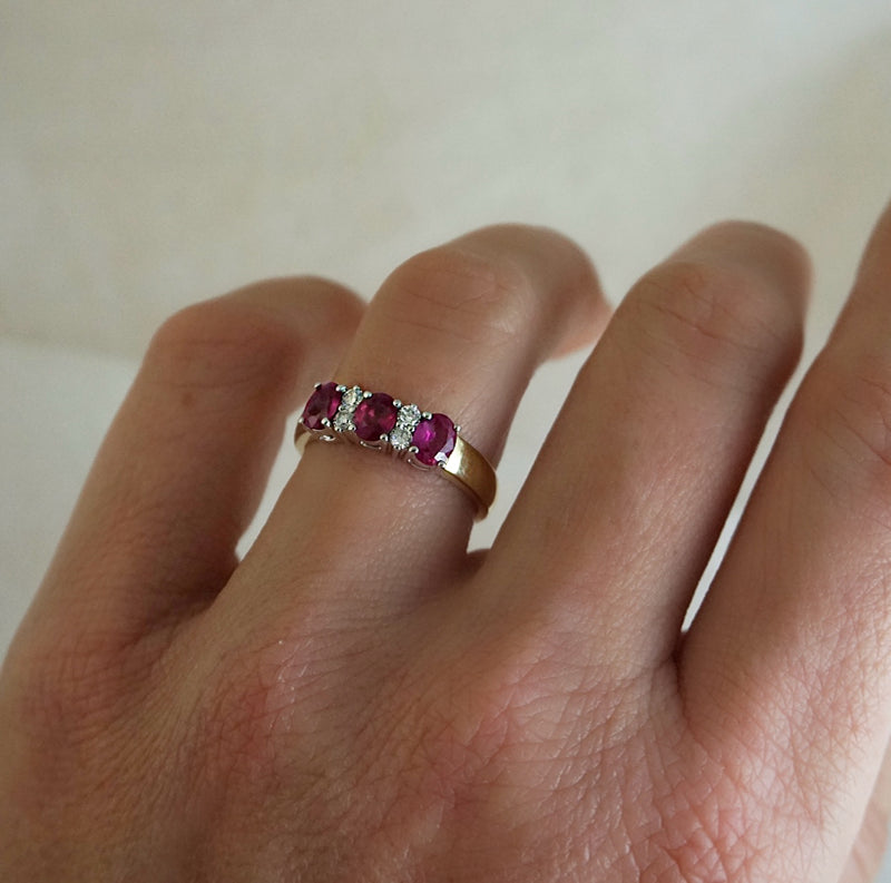 Ruby & Diamond Anniversary Ring