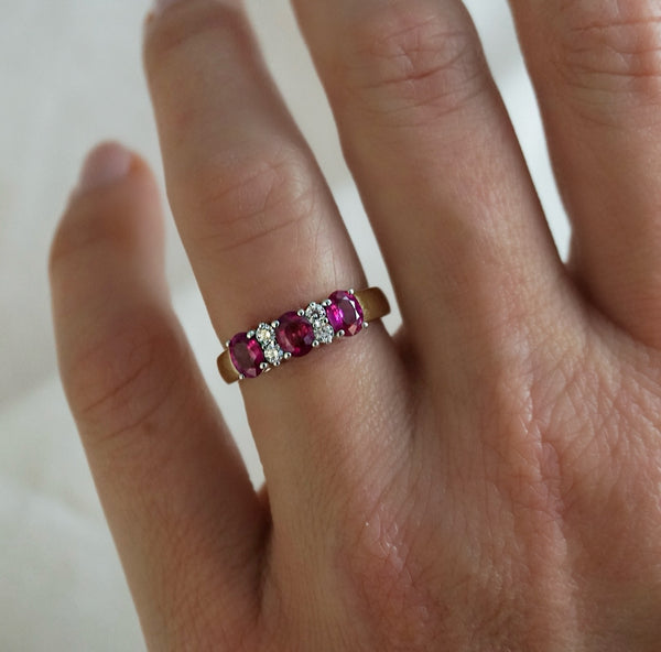 Ruby & Diamond Anniversary Ring