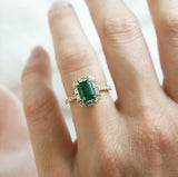 Emerald and Diamond Ring