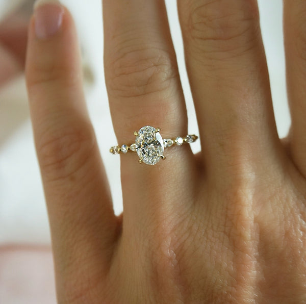 Odette Oval Diamond Engagement Ring