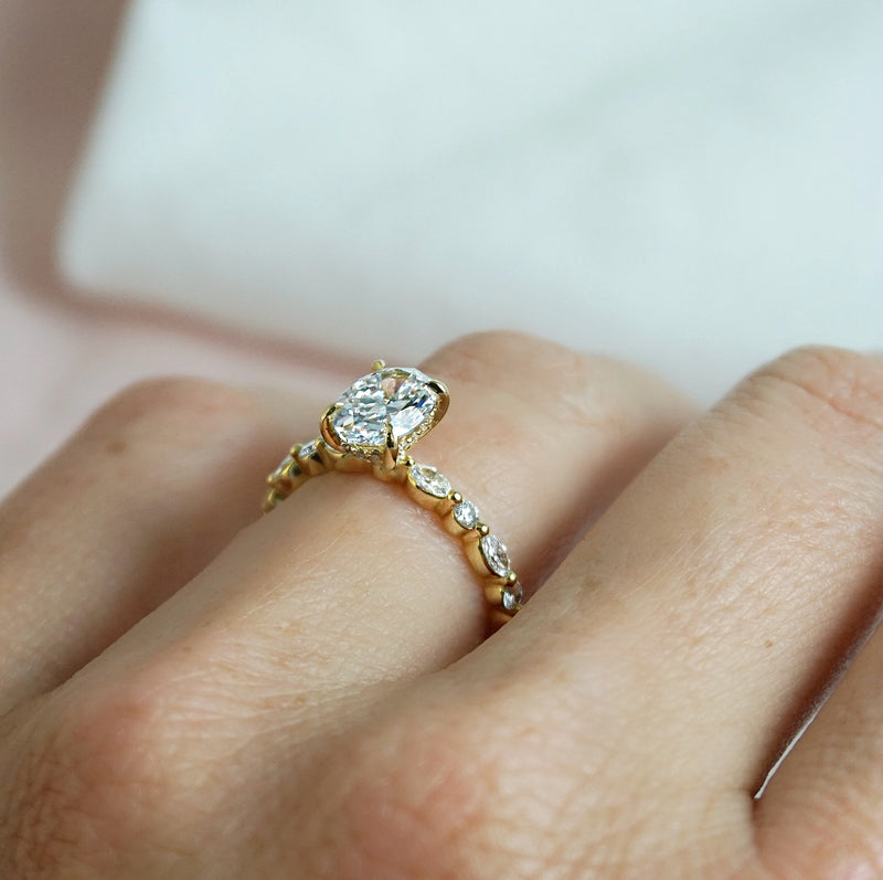 'Odette' Oval Diamond Engagement Ring