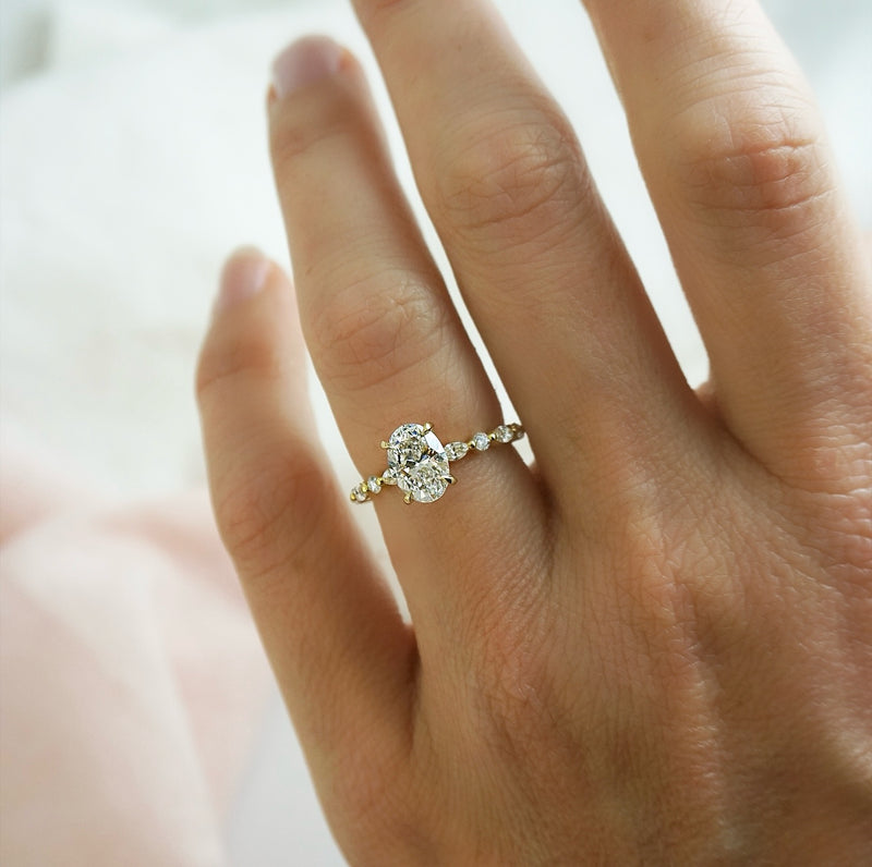 'Odette' Oval Diamond Engagement Ring