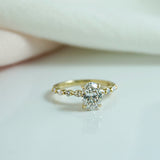 'Odette' Oval Diamond Engagement Ring