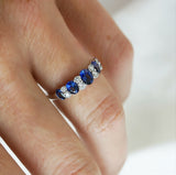 Diamond and Sapphire Anniversary Ring