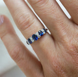 Diamond and Sapphire Anniversary Ring