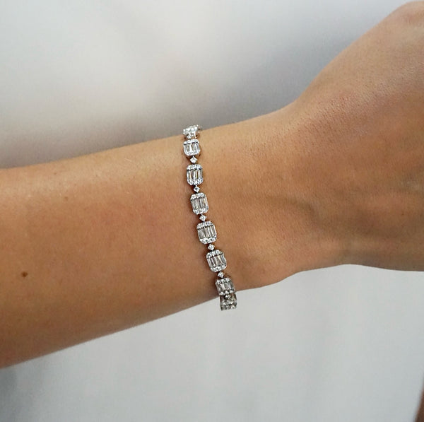 Tapered Baguette Diamond Bracelet