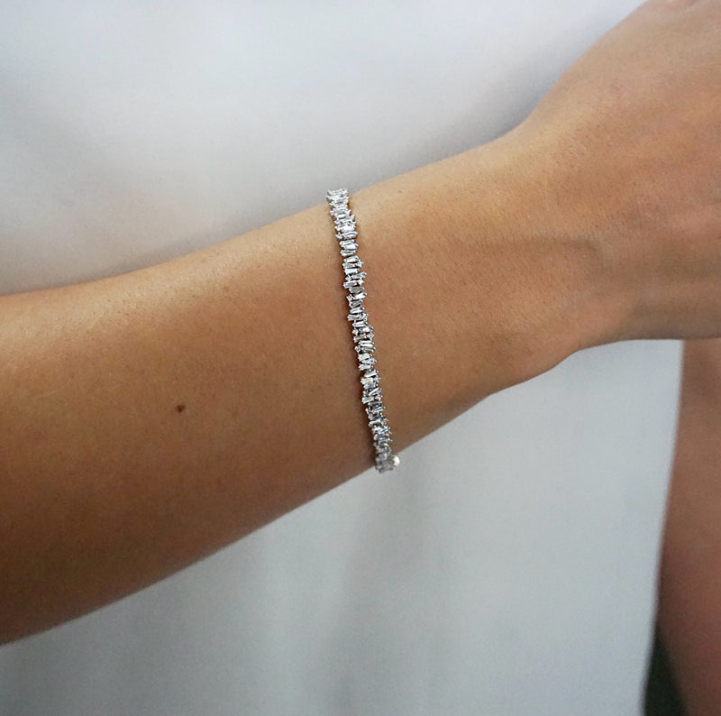 Tapered Baguette Tennis Bracelet