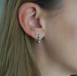Emerald and Diamond Huggies
