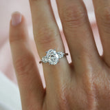 'Clara' Oval & Round Brilliant Cut Trilogy Diamond Ring