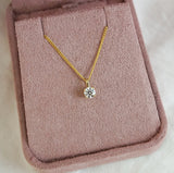 Diamond Solitaire Pendant - Yellow Gold