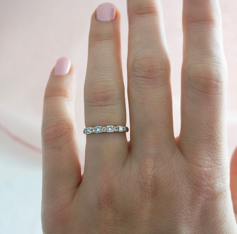 Pink & White Diamond Ring