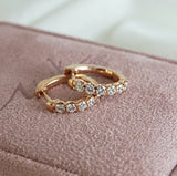 Lab Grown Diamond Rose Gold Huggie Earrings TDW=1.00ct