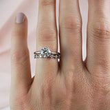 Claw Set White Gold Diamond Wedding Ring