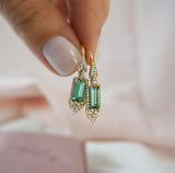 Victoria Green Tourmaline and Diamond Fancy Drop Earrings