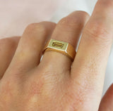 Avery 9ct Yellow Gold Sapphire Signet Ring
