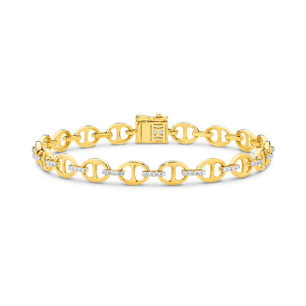 Fancy Link Natural Diamond Bracelet