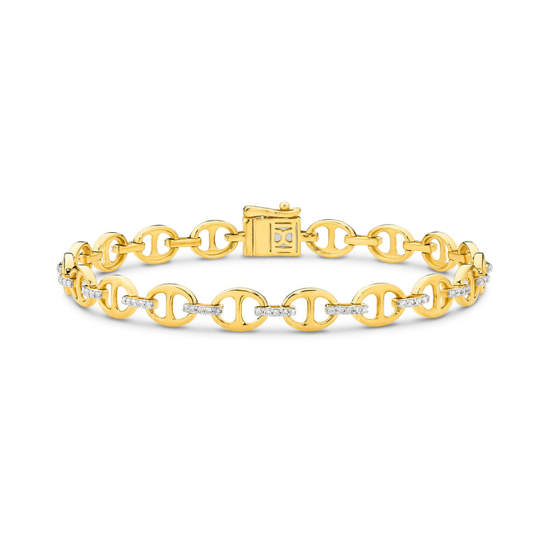 Fancy Link Natural Diamond Bracelet