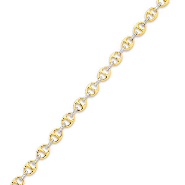 Fancy Link Natural Diamond Bracelet