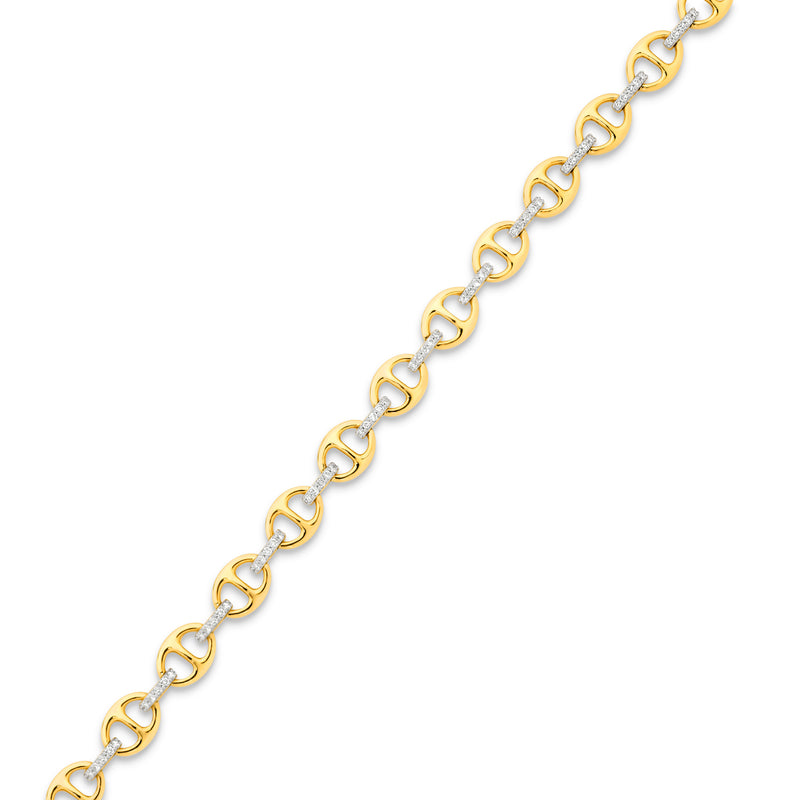 Fancy Link Natural Diamond Bracelet