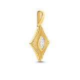 Starbust Yellow Gold Diamond Pendant