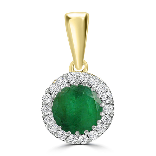 Emerald Halo Pendant