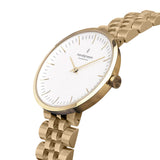 Nordgreen Infinity 32mm White Dial with Gold 5-link Strap