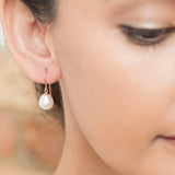 9ct Drop 10mm Freshwater Pearl Shepherd Hook Earrings