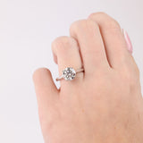 Lily - White Gold Round Brilliant Cut Four-Claw Set Solitaire Diamond Engagement Ring