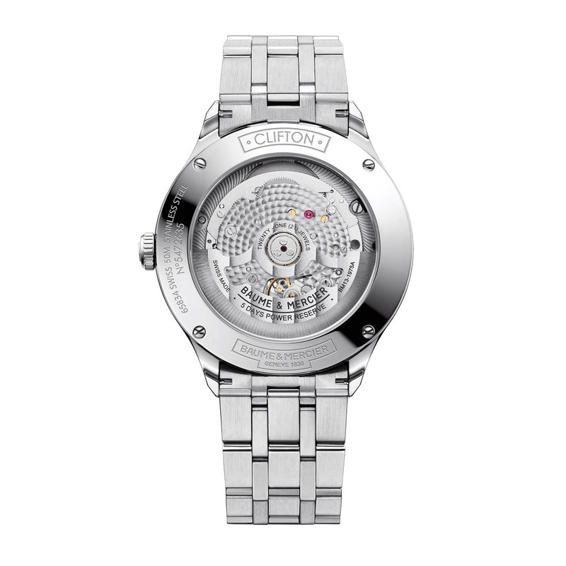 Baume & Mercier Clifton Baumatic, Cosc Certified, Date Men's Watch 40mm