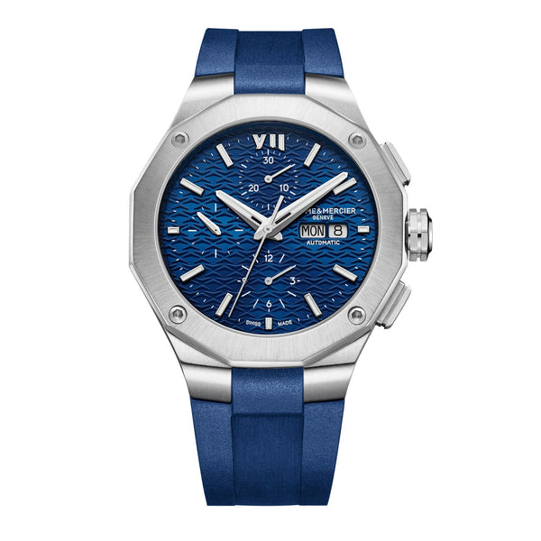 Baume & Mercier Riviera Blue Automatic Chronograph Men's Watch 43mm
