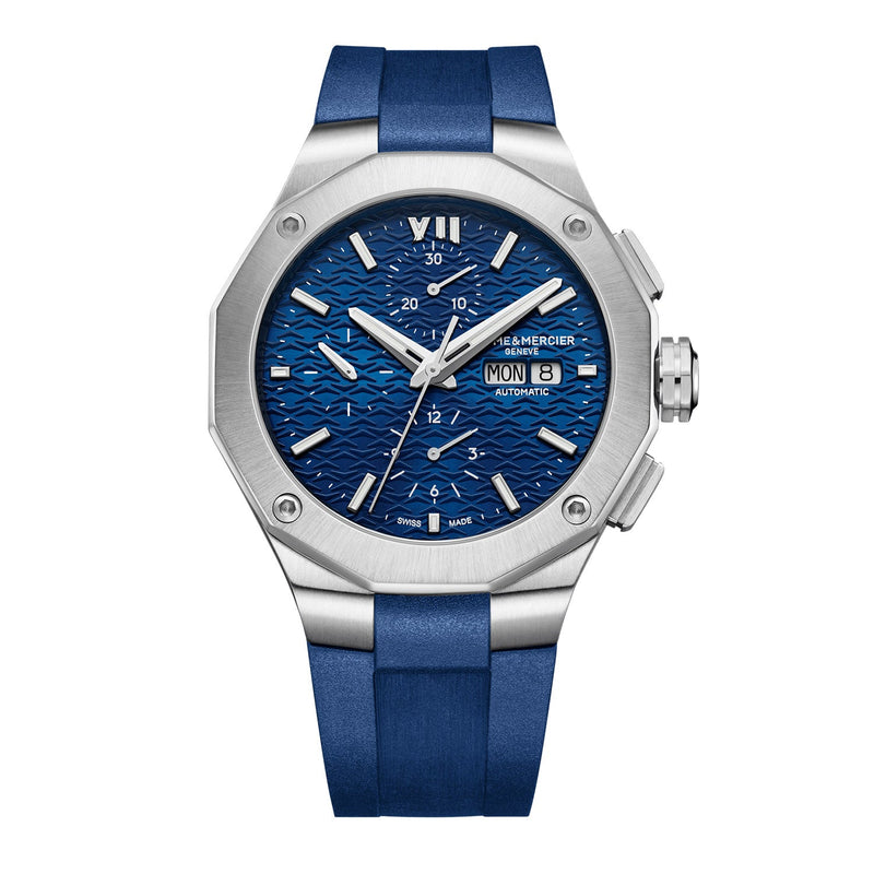 Baume & Mercier Riviera Blue Automatic Chronograph Men's Watch 43mm
