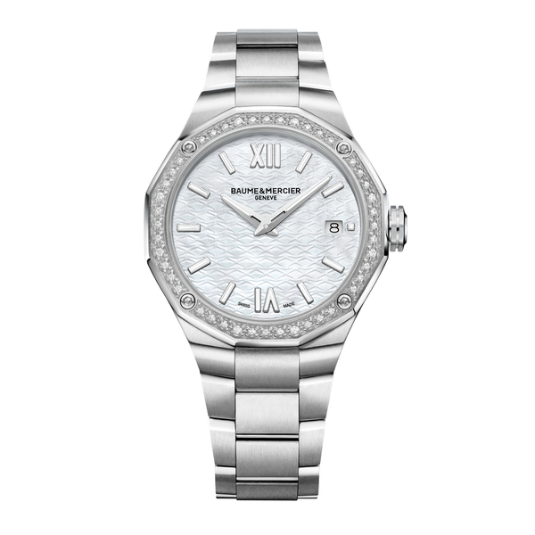 Baume & Mercier Riviera Quartz Watch, Date Display, Diamond-Set - 36mm