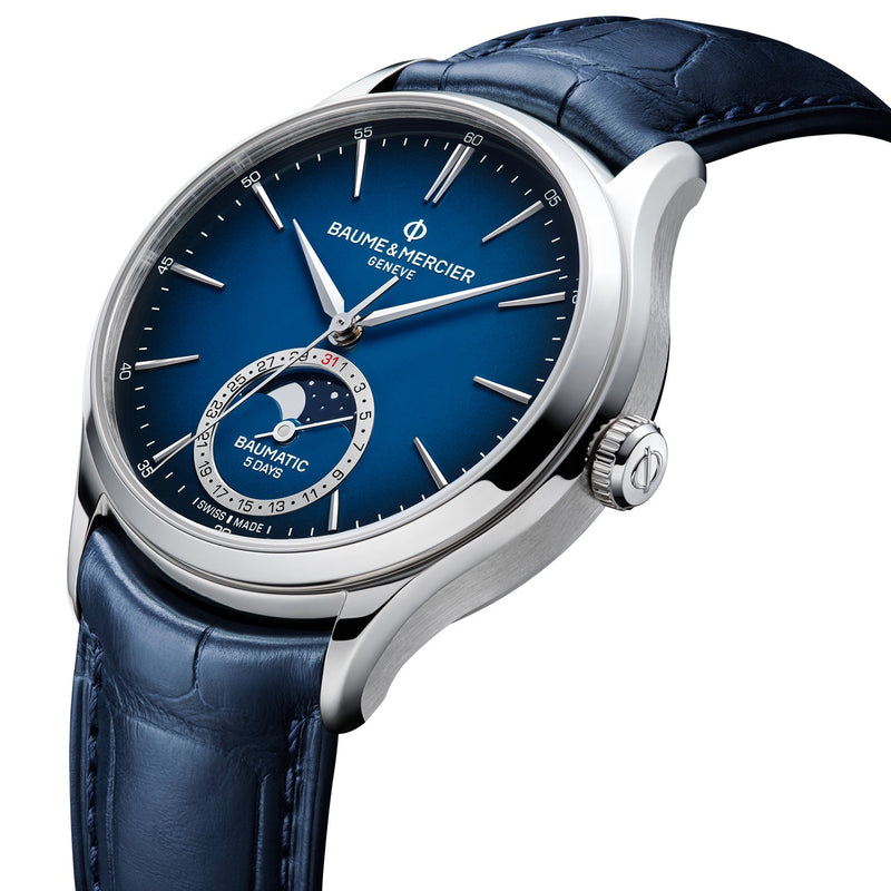 Baume & Mercier Clifton 10756 Automatic, Moon Phase, Date Men's Watch 39mm