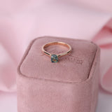 1.02ct Madagascar sapphire engagement ring in 18ct rose gold on pink York Jewellers box available in Penrith and Warriewood (Sydney).