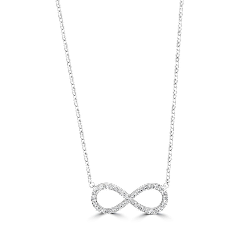 White Gold Diamond Infinity Necklace