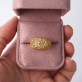 Natural Orange Sapphire, Yellow Sapphire & Diamond Dress Ring