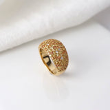 Natural Orange Sapphire, Yellow Sapphire & Diamond Dress Ring